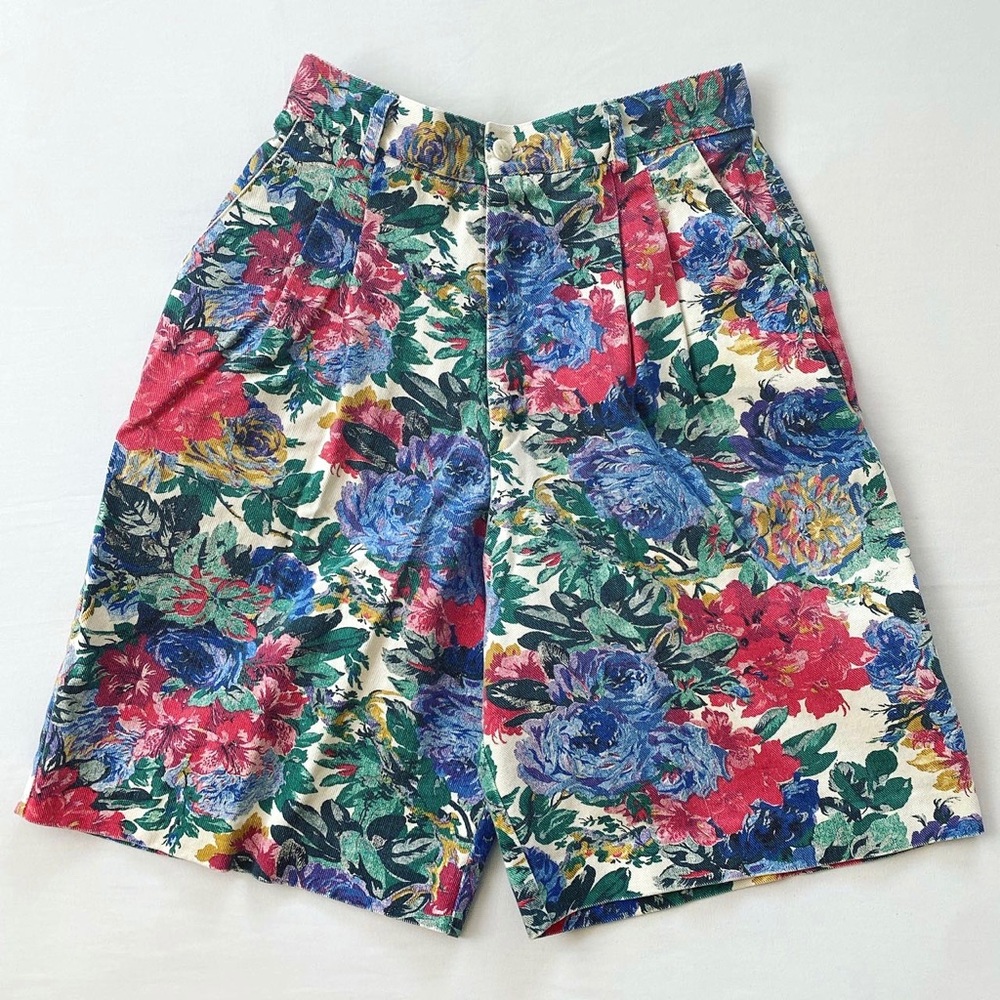 🌺Vintage Highwaisted Floral Denim Short 🌺